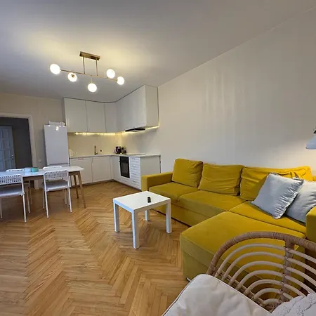 Big Family Apartment, 3 Bedrooms, Terrace, 1st Floor, Center Połąga